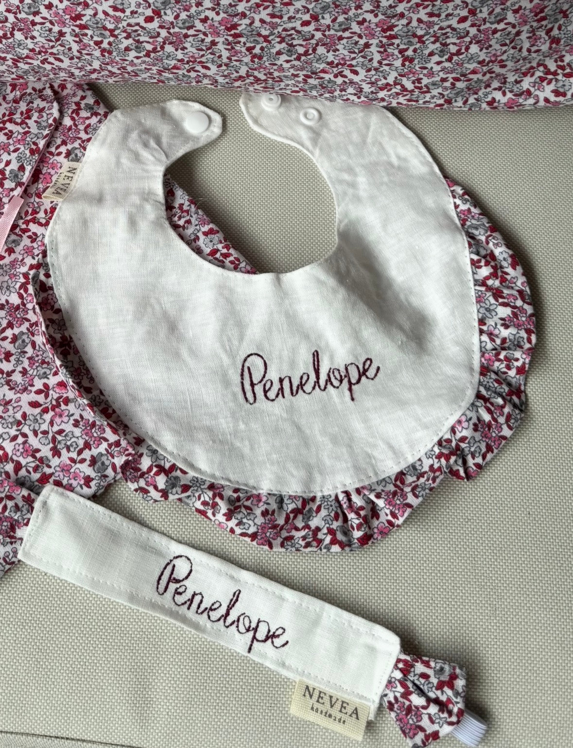 Bavaglino & porta ciuccio LINO